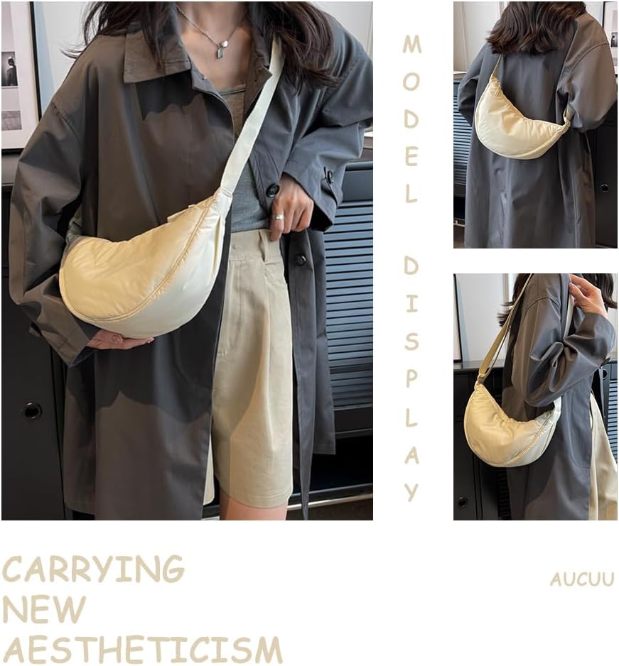 Thumbnail 3 de Aucuu Sac Bandoulière Croissant de Lune pour femme