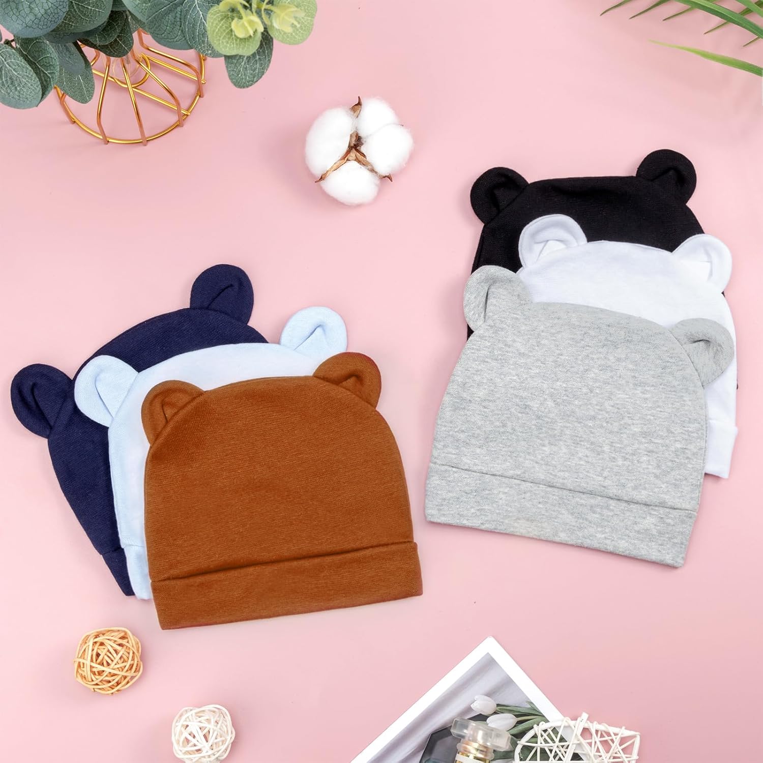 Thumbnail 5 de DRESHOW Baby Beanie: Soft Knit Hat with Bear Ears for Newborns and Toddlers