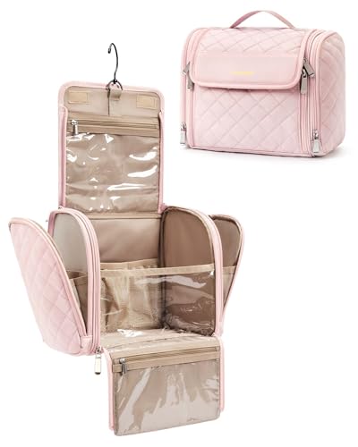 Detalle de BAGSMART Trousse de Toilette Femme, grande capacité, rose
