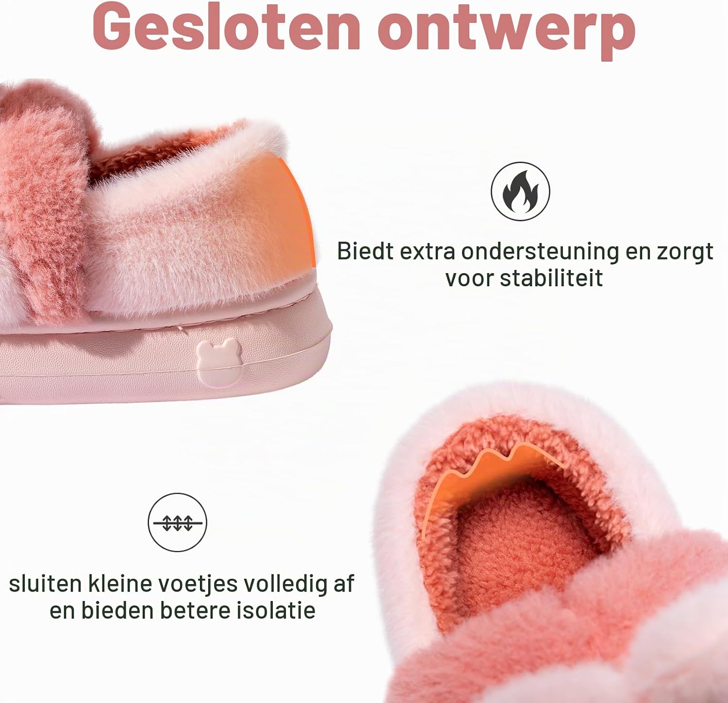Thumbnail 5 de DRECAGE kindersloffen van zachte pluche met antislip voor binnen