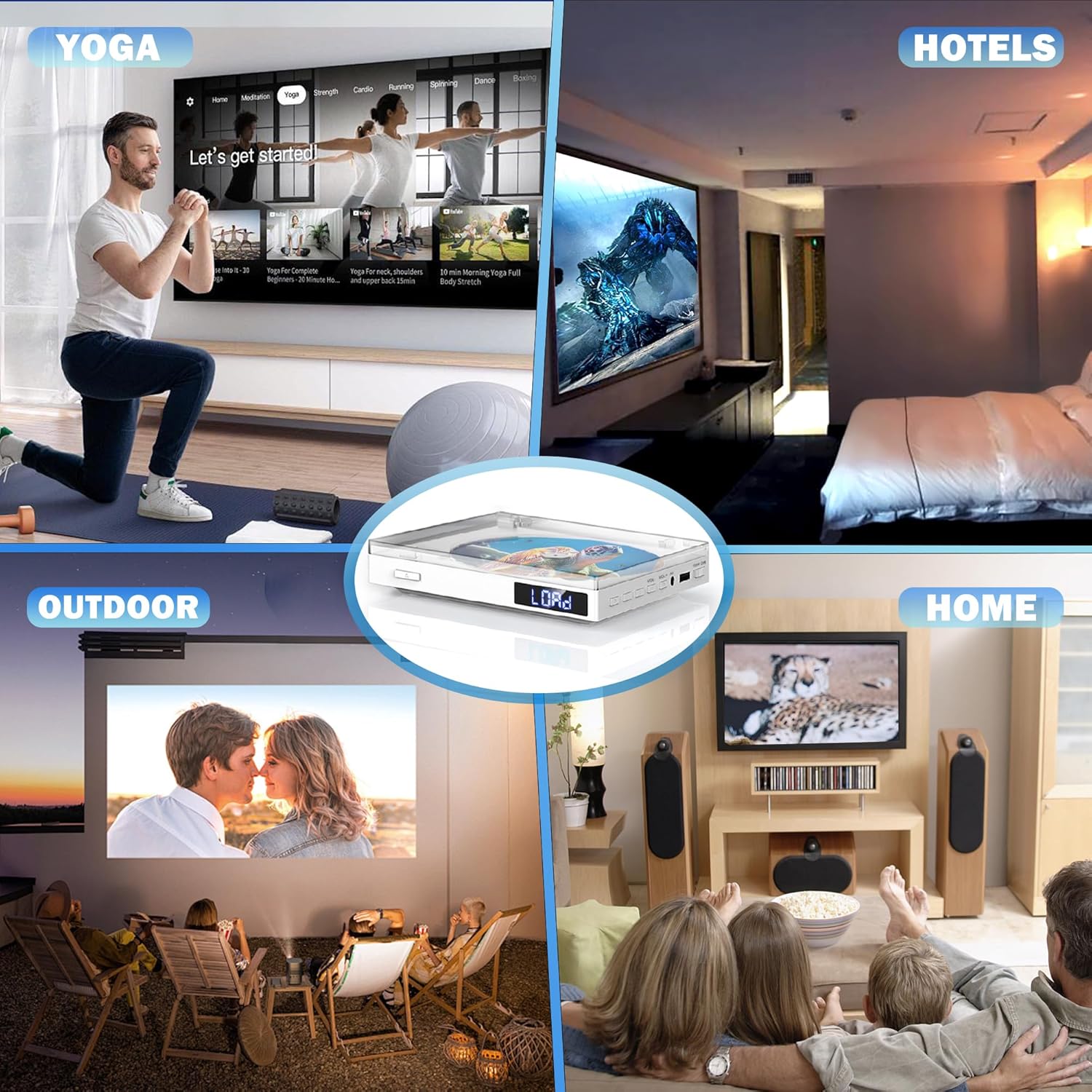 Thumbnail 6 de MAITE Lettori DVD MINI per TV con uscita HDMI, USB e AV: lettore compatto 1080P per tutte le regioni