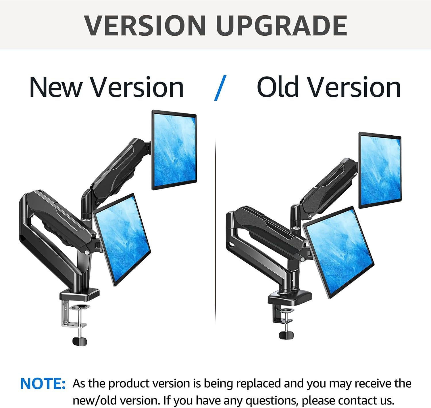 Detalle de MOUNTUP Dual Monitor Stand for 32-Inch Screens