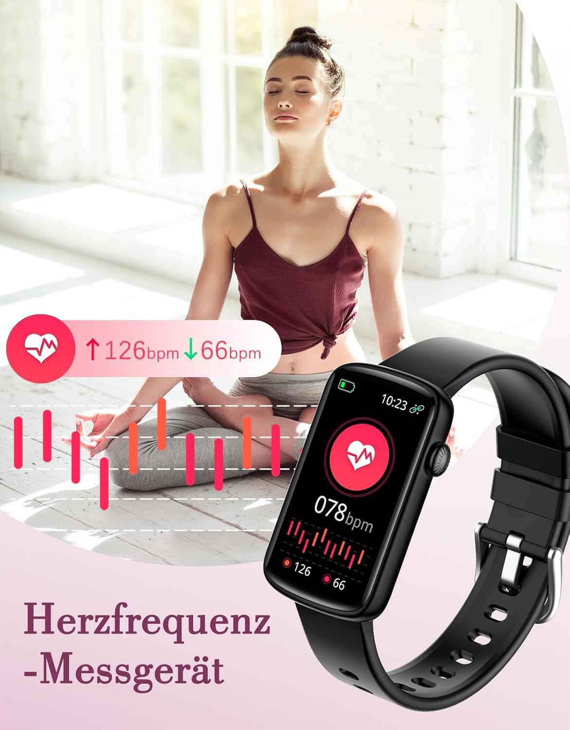 Thumbnail 2 de SHANG WING Smartwatch Damen Fitnessuhr mit SpO2