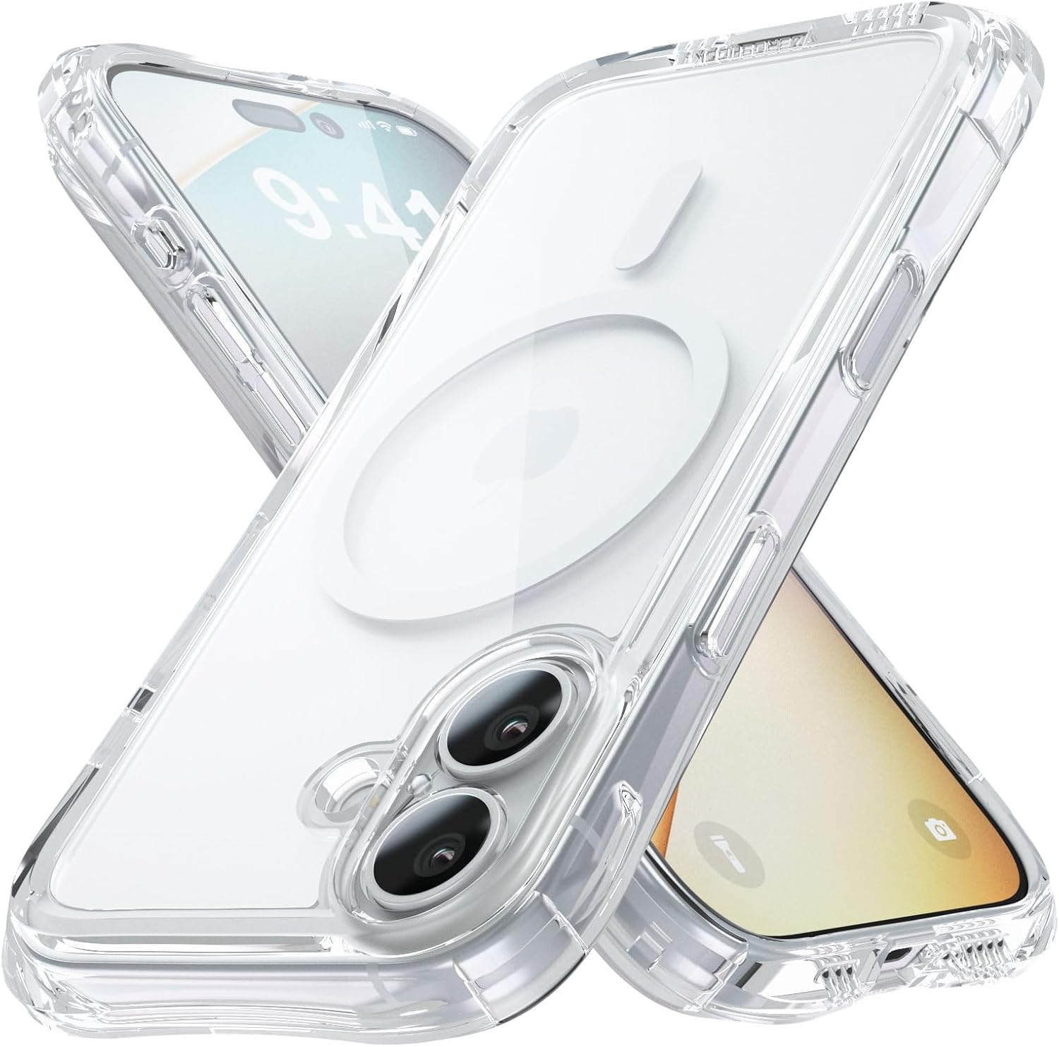 Detalle de エレコム ZEROSHOCK LIMITED PMWA25AZELKMCR iPhone 17ケース クリア・四つ角バンパー・カメラ保護