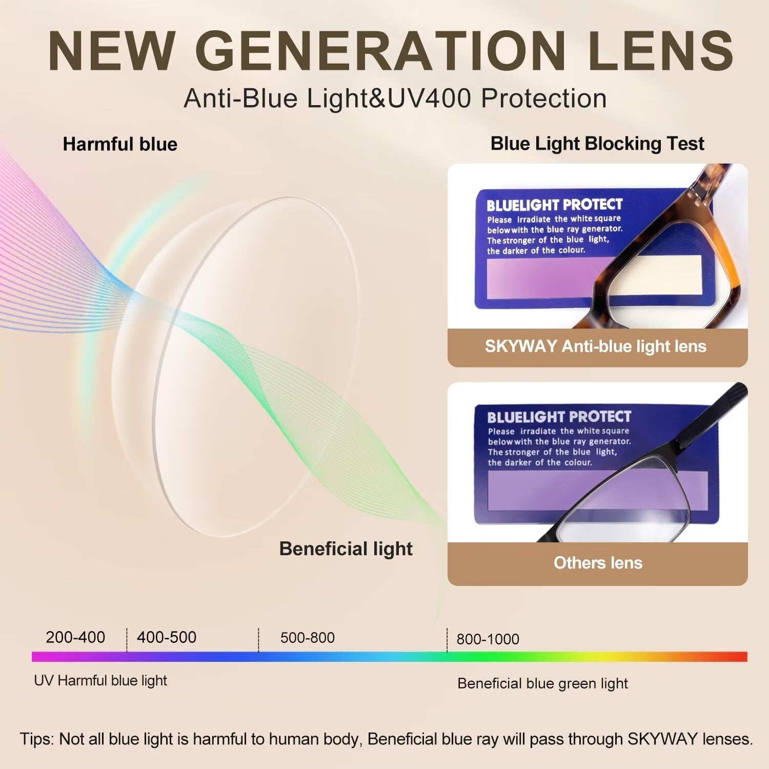 Detalle de SKYWAY blue light reading glasses, oversized