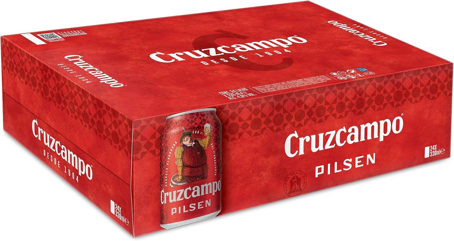 Detalle 2 de Cruzcampo Pilsen Cerveza, Pack Lata 24 x 33 cl