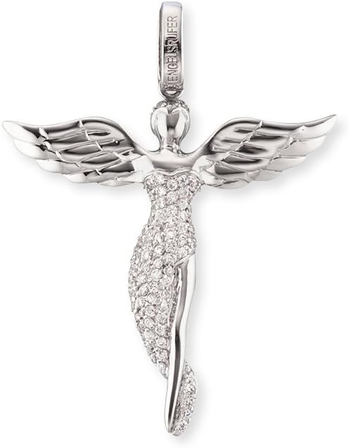 Detalle de Engelsrufer Damen Engel Anhänger 925er-Sterlingsilber mit weißen Zirkonia
