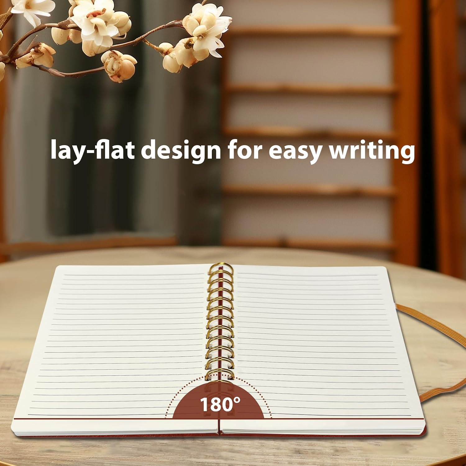 Detalle de DWIYITTN A5 Spiral Notebook, 160 Lined Pages, Hardcover, Brown