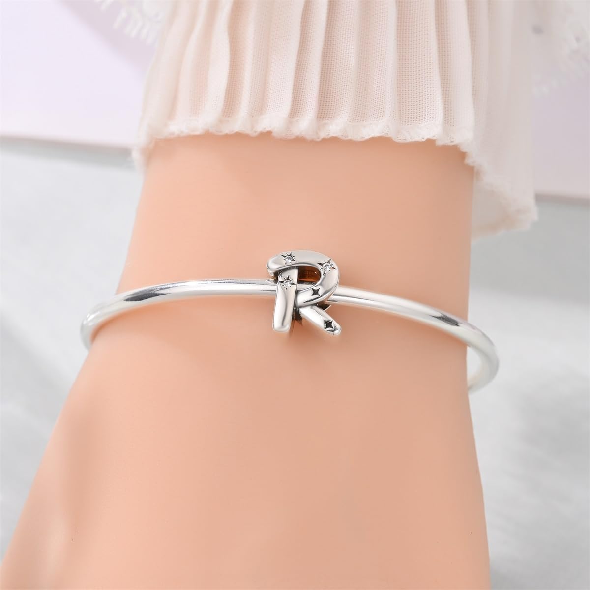 Thumbnail 3 de QIKAOLA S925 Sterling Silber Buchstaben Charms – 26 Buchstaben Perlen für Pandora Armbänder und Halsketten