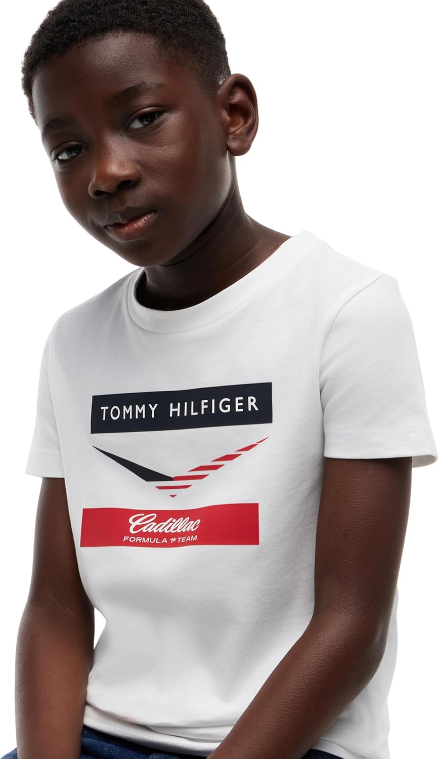 Thumbnail 5 de Tommy Hilfiger Enfants T-Shirt Unisexe à Manches Courtes – coton durable avec motif F1 Cadillac Chevron