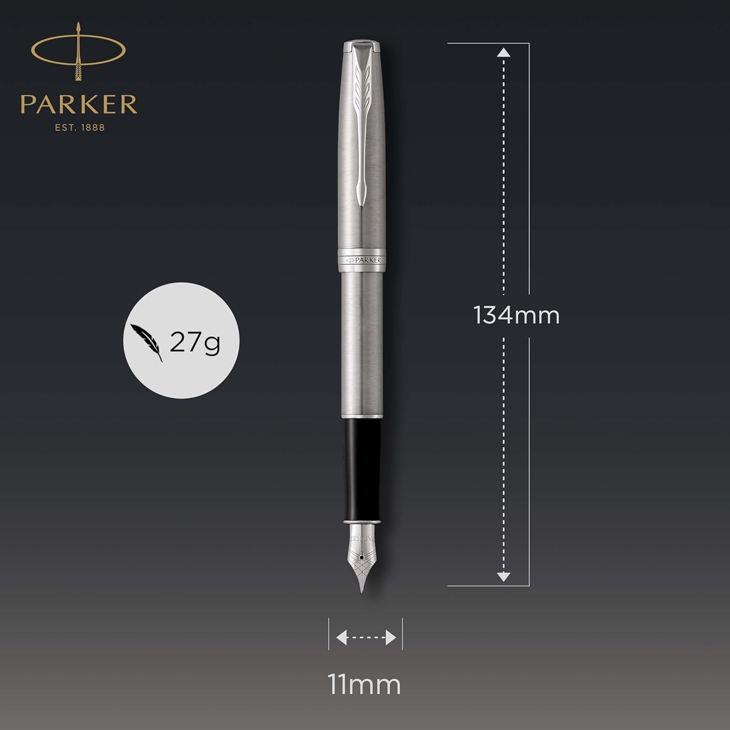 Thumbnail 1 de Parker Sonnet penna stilografica in acciaio palladio