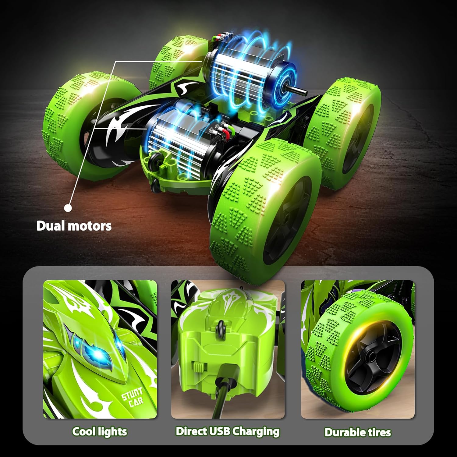 Detalle de Dreamlandia Macchina Telecomandata per Bambini – RC Auto 2,4 GHz con acrobazie 360°