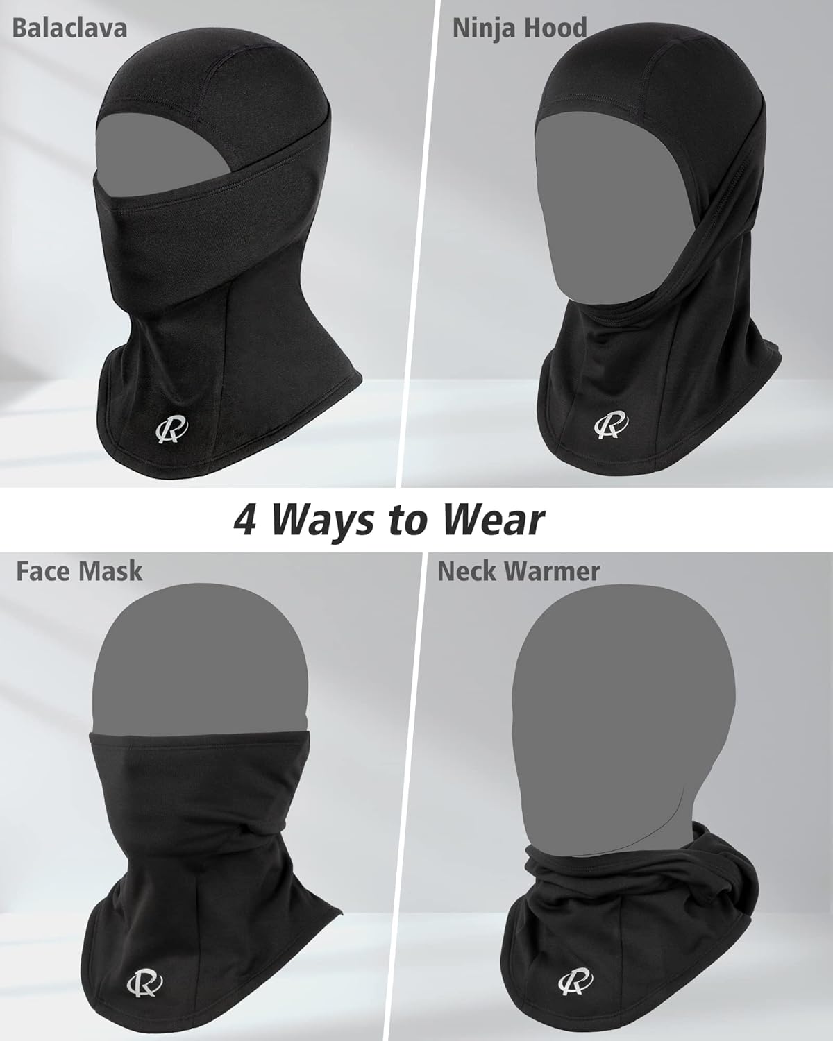 Detalle de Cagoule moto ROTTO doublée polaire respirante en hiver : masque balaclava unisexe