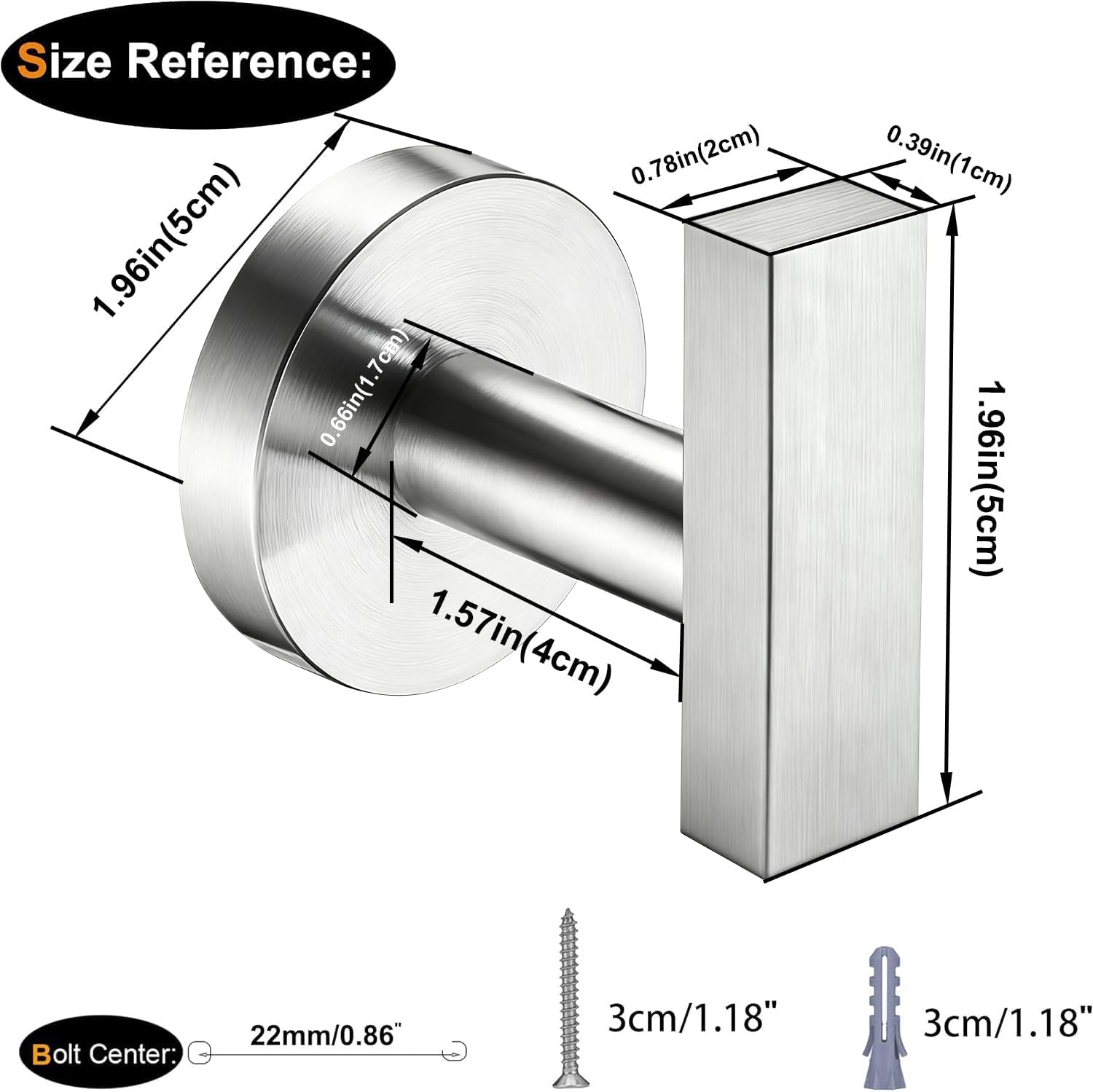 Detalle de Towel Hooks in SUS304 Stainless Steel