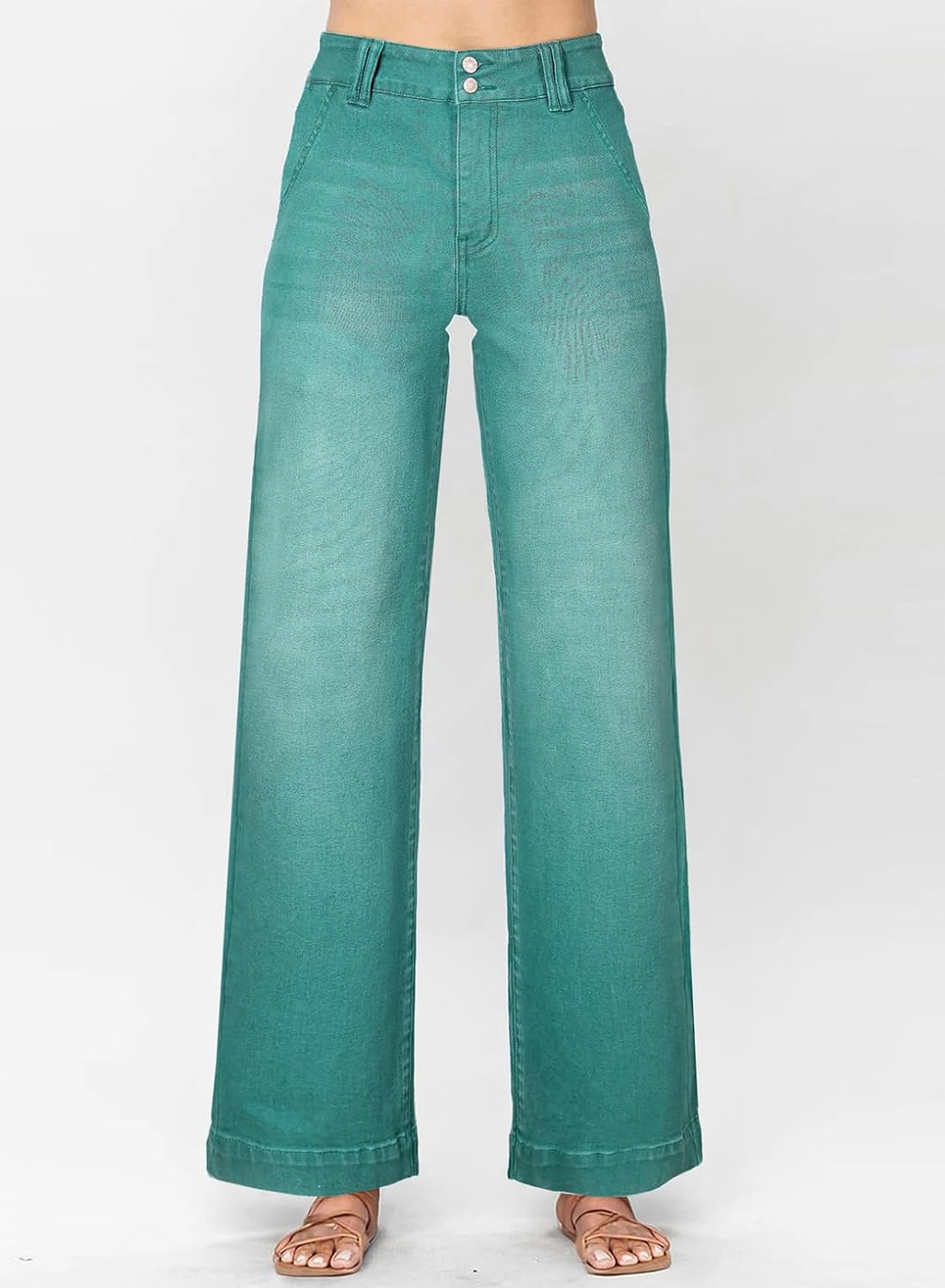 Thumbnail 6 de Astylish Women's High Waisted Wide Leg Straight Jeans