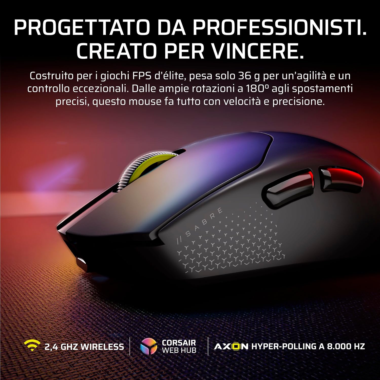 Thumbnail 1 de Corsair SABRE v2 PRO mouse gaming 36 g