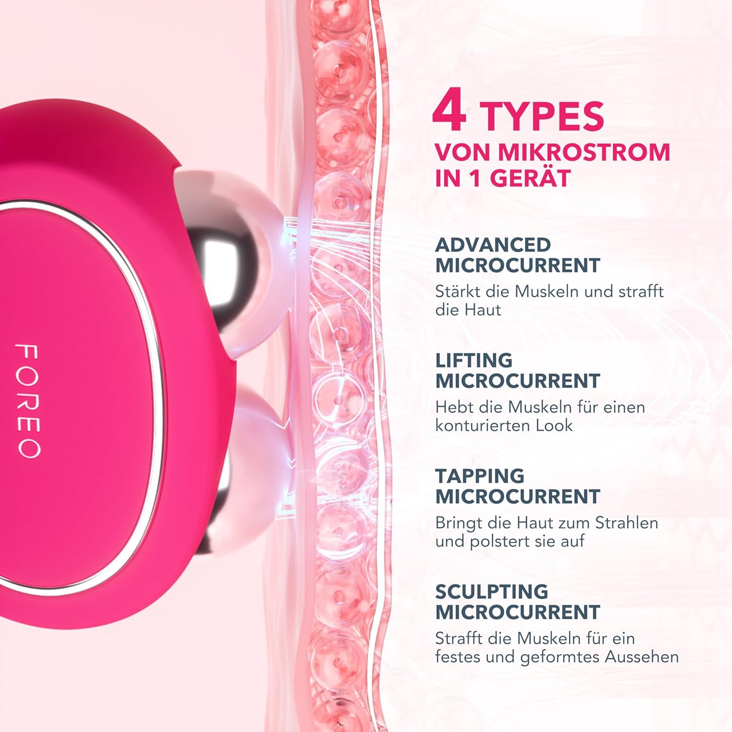 Thumbnail 2 de FOREO Total Facelift Set mit BEAR 2 Mikrostromgerät, SUPERCHARGED Serum 2.0 (30 ml) & HA+PGA Intensivpflege (50 ml) – Anti-Aging