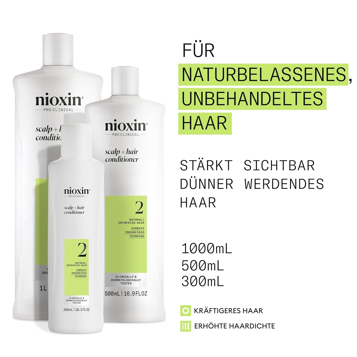 Thumbnail 1 de Nioxin Scalp + Hair Kit System 2 – Haarpflege für dünner werdendes Haar (Shampoo, Conditioner & Scalp Treatment)