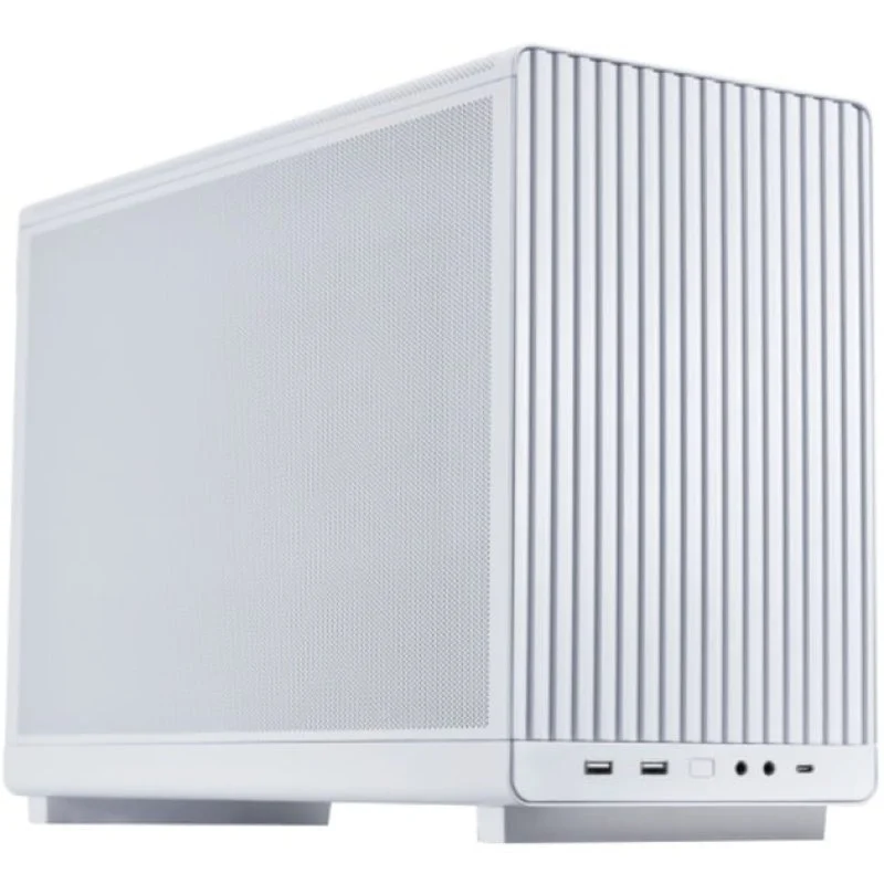 Detalle de LIAN LI & DAN Cases A3-mATX: Mini torre mATX con malla USB-C en blanco