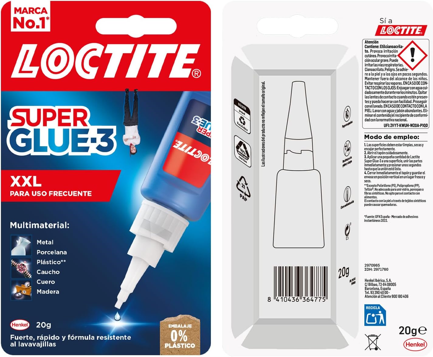 Detalle 2 de Loctite Super Glue-3 XXL adhesivo