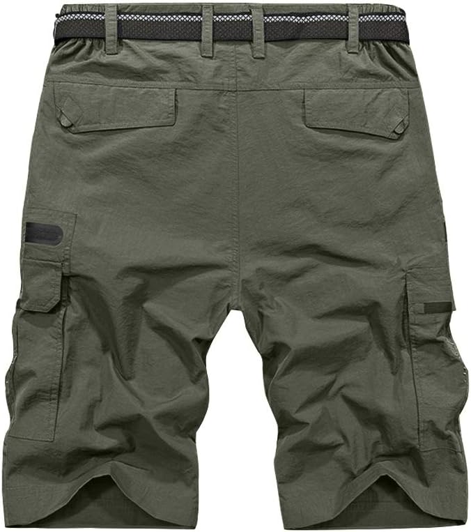 Detalle de Jessie Kidden Mens Outdoor Casual Expandable Waist Lightweight Water Resistant Quick Dry Shorts