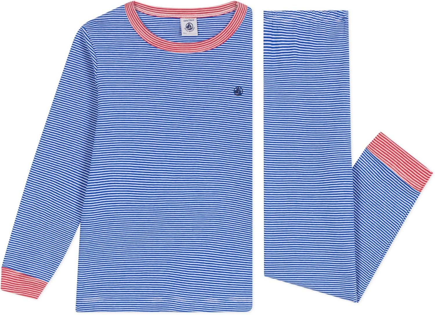 Thumbnail 2 de Petit Bateau Pyjama garçon en coton à rayures à manches longues