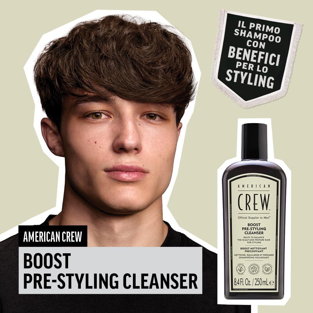 Thumbnail 6 de American Crew Boost Pre-Styling Shampoo 250ml – shampoo vegano volumizzante per capelli sottili