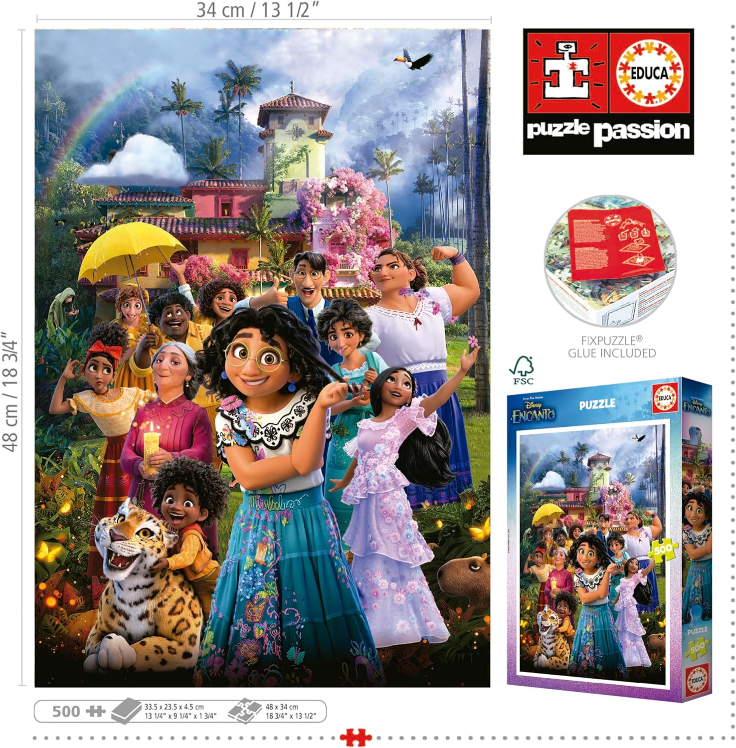 Thumbnail 3 de Puzzle Educa Disney Encanto 500 pièces (34 x 48 cm) – à partir de 11 ans
