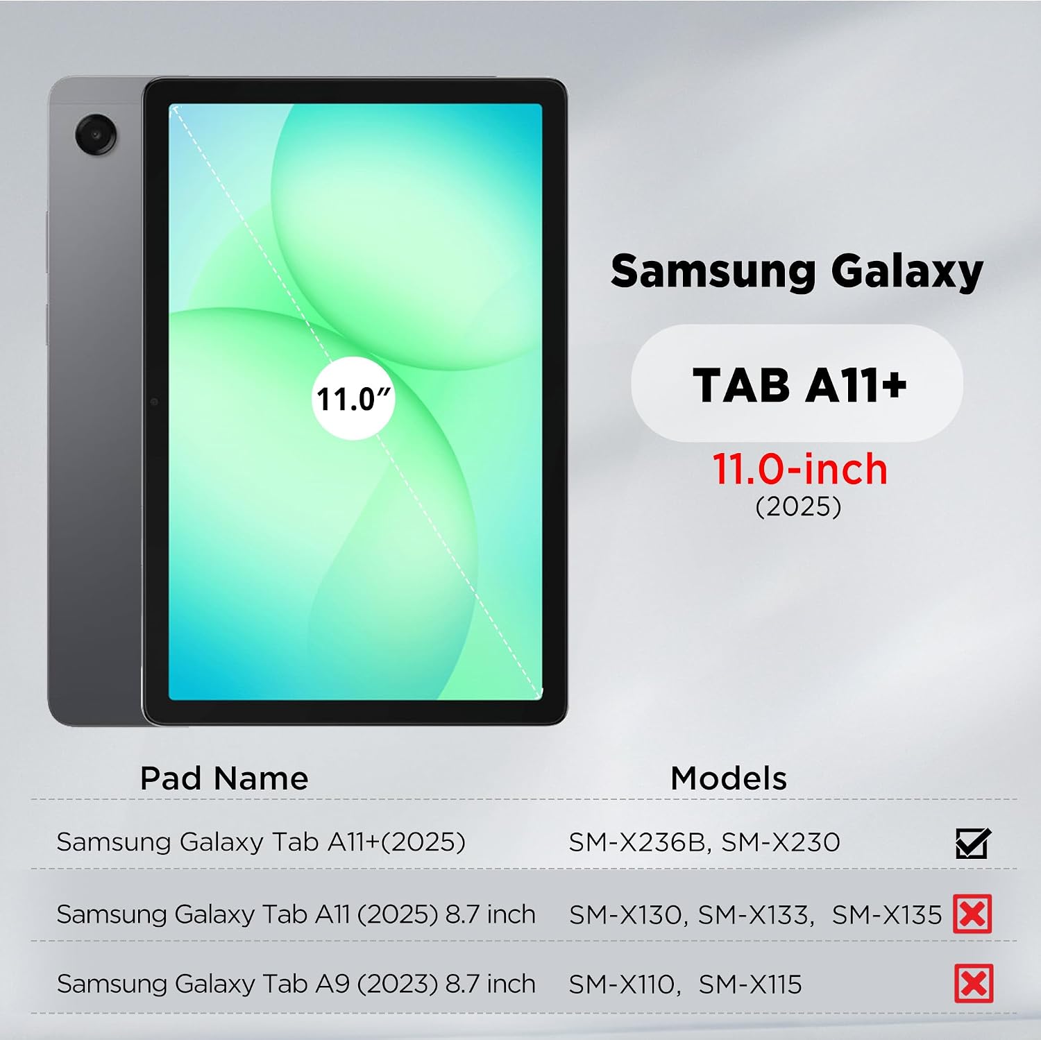 Detalle 2 de CACOE Case for Samsung Galaxy A11+ 11 inch tablet cover