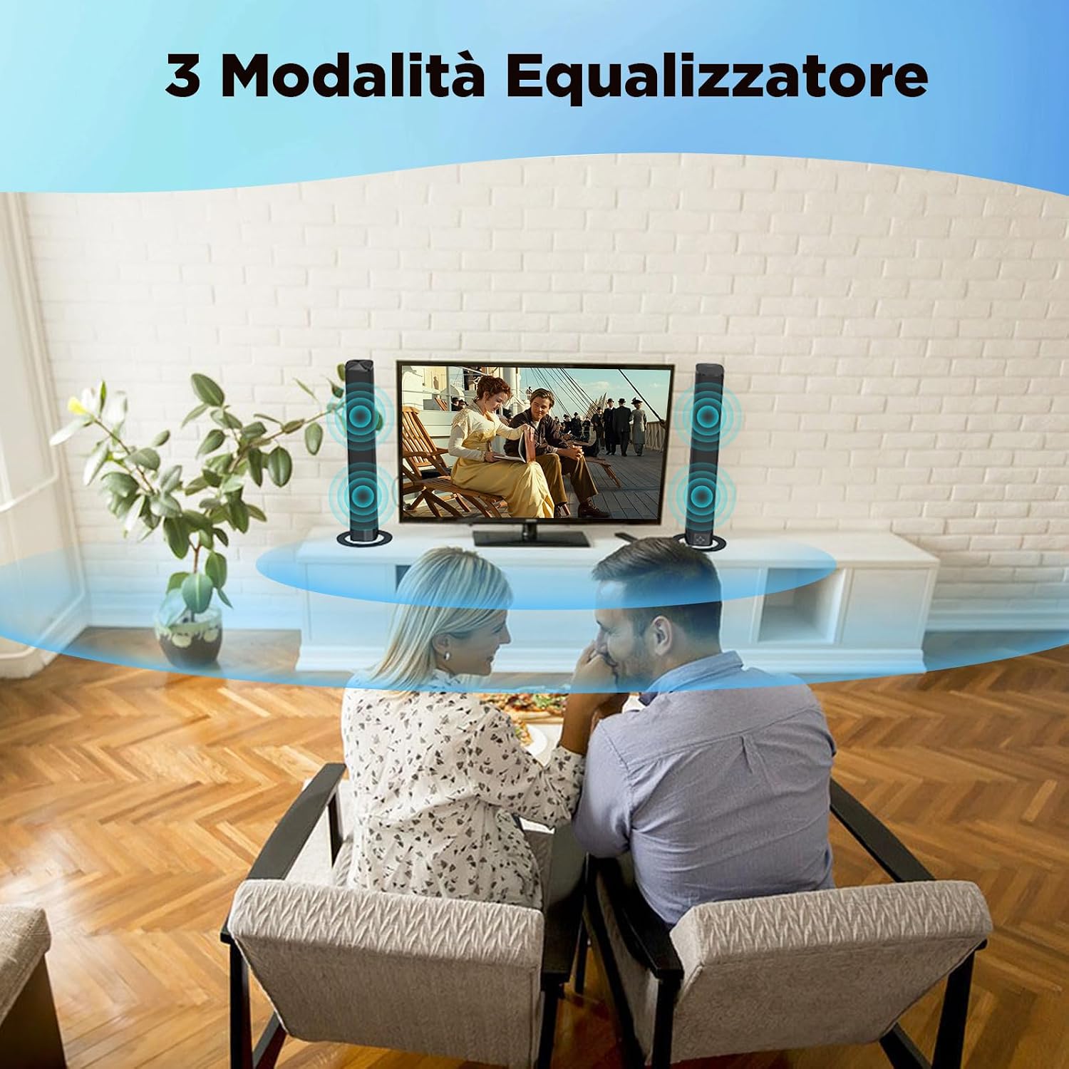 Thumbnail 5 de GarageRock Sound Bar per TV 2 in 1 divisibile con Bluetooth 5.3 e ARC/Opt/AUX