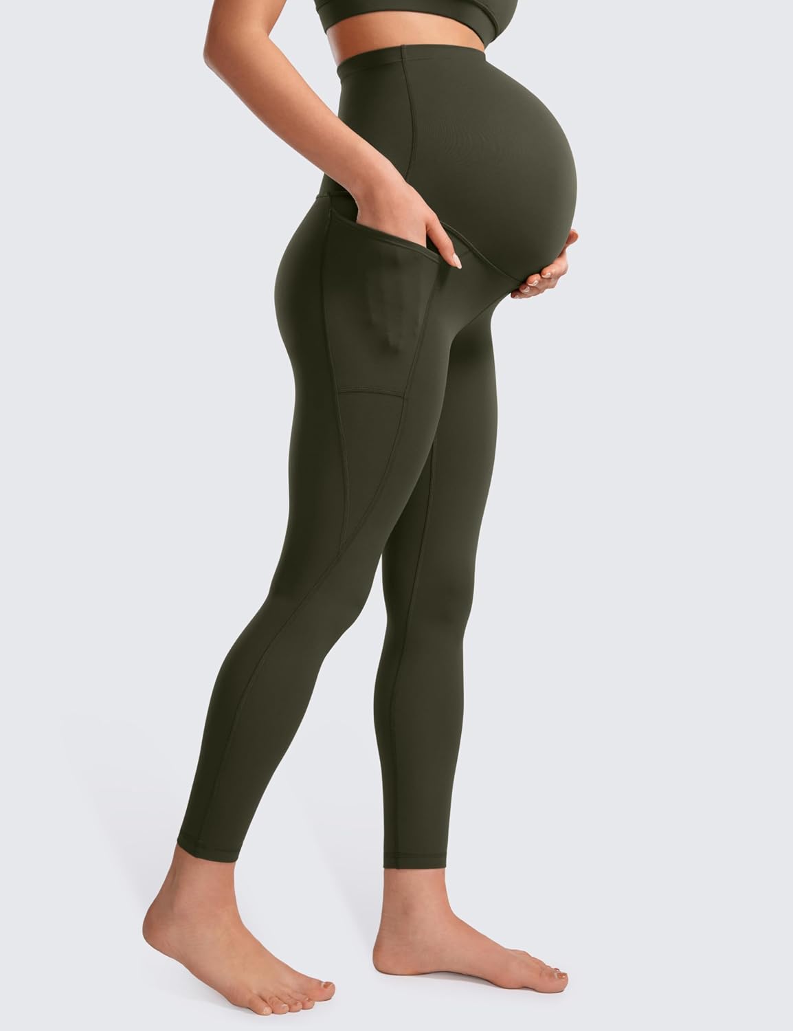 Detalle 1 de CRZ YOGA Butterluxe leggings premaman con tasche per yoga e relax (63 cm)
