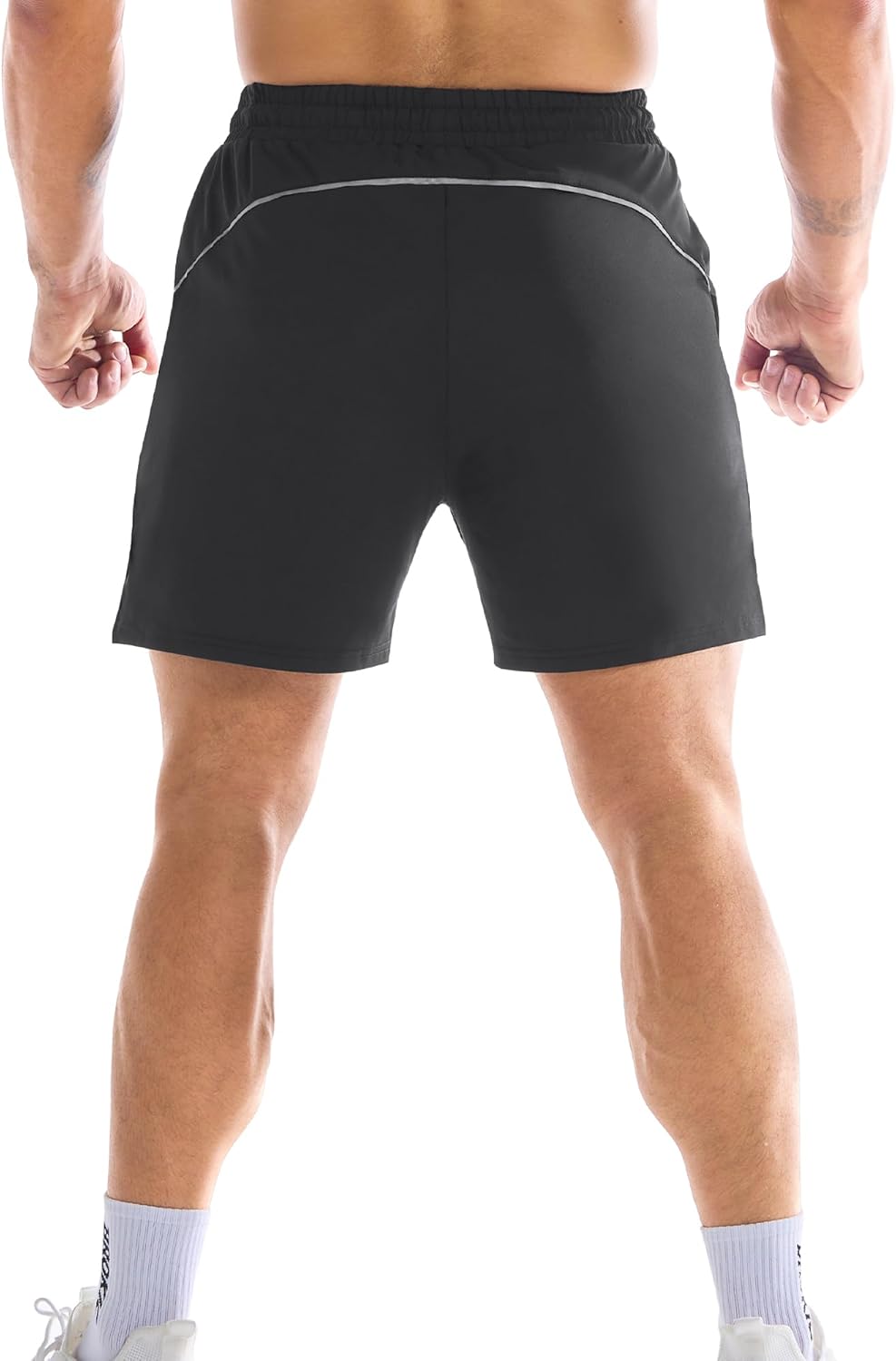 Thumbnail 4 de Brokig Men’s Dry Gym Shorts (5 inch) with Mesh Pockets & Reflective Detail