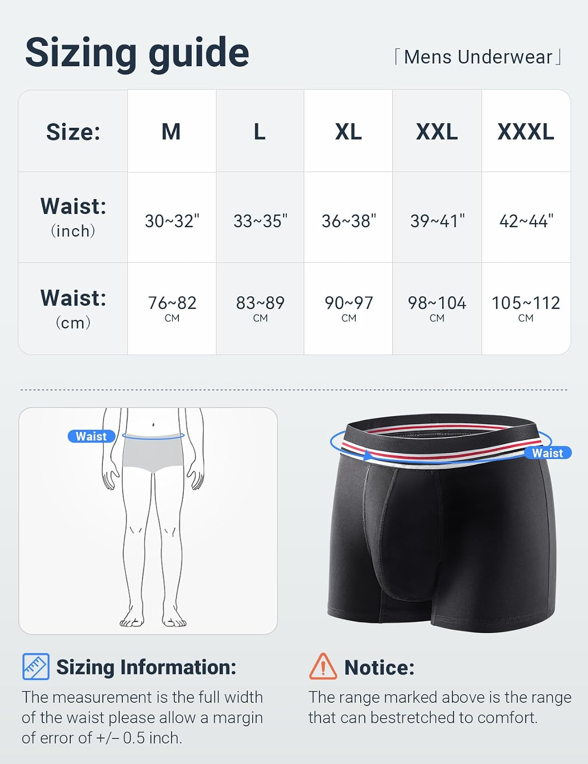 Detalle de CARER Healthcare Incontinence Boxer Briefs 3 Pack for Men – Light, Washable 80 ml Absorbent Boxers