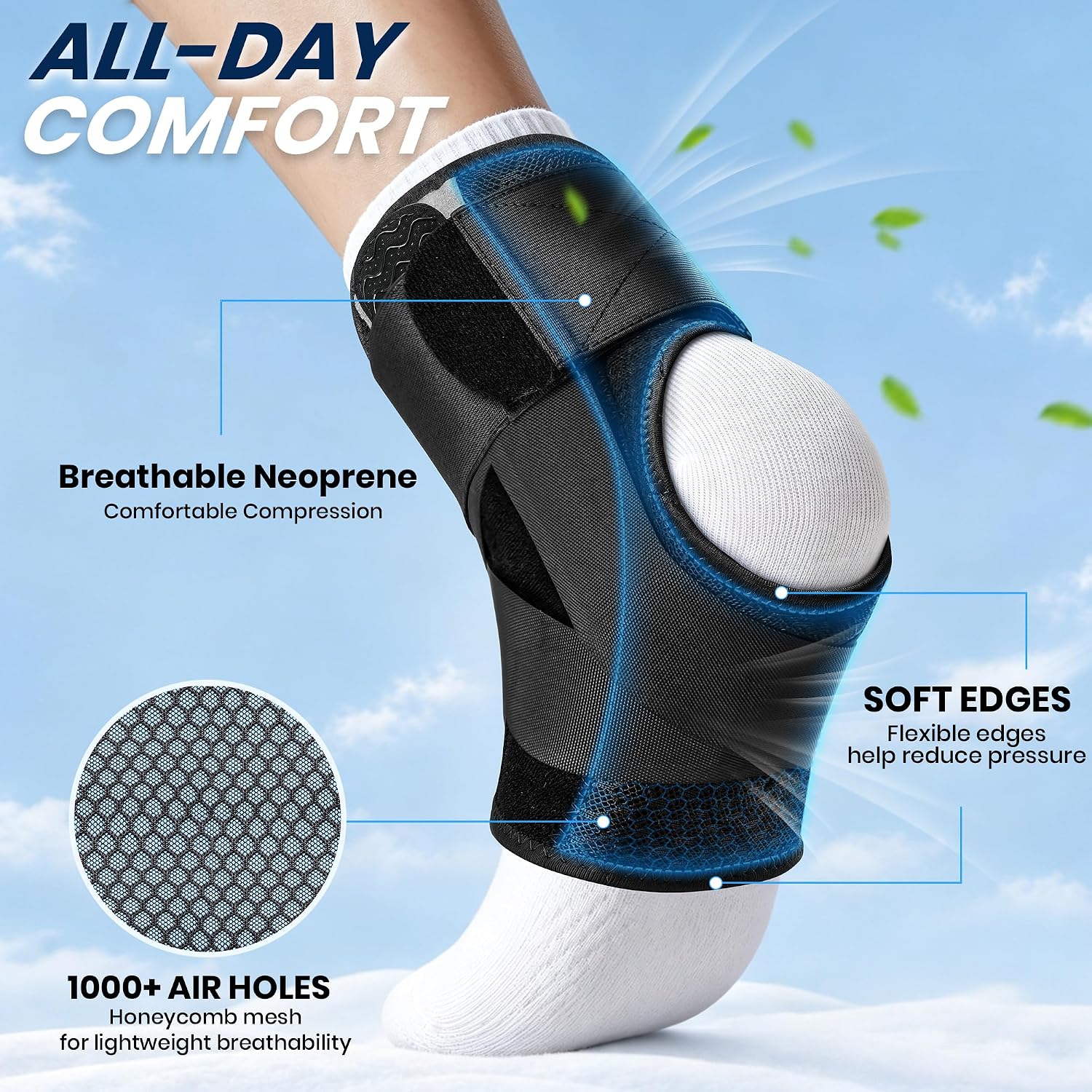 Thumbnail 3 de SNEINO Lace-Up Ankle Brace (Medium) for Sprained Ankle, Achilles & Tendon Support