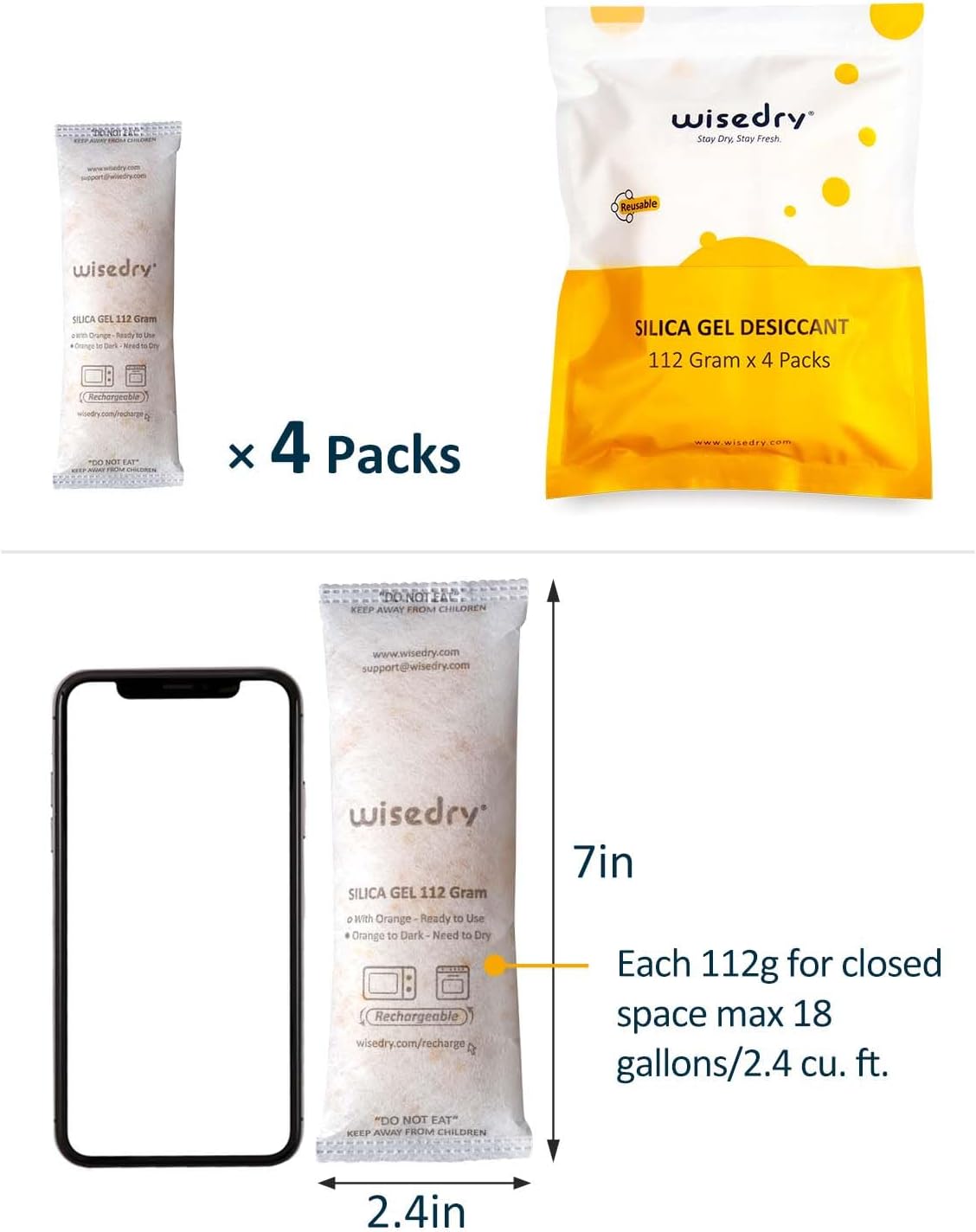 Thumbnail 2 de Wisedry Sachets gel de silice 112 g