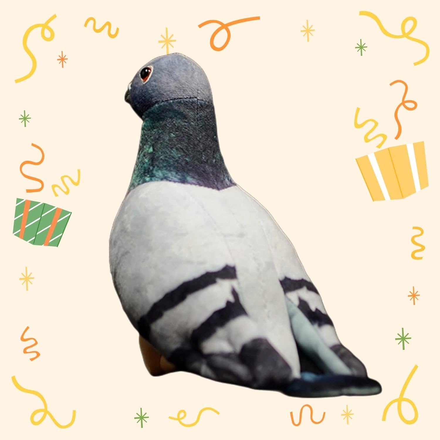 Detalle de lilizzzhoumax Pigeon Plush 9inch: Realistic Rock Dove Stuffed Toy