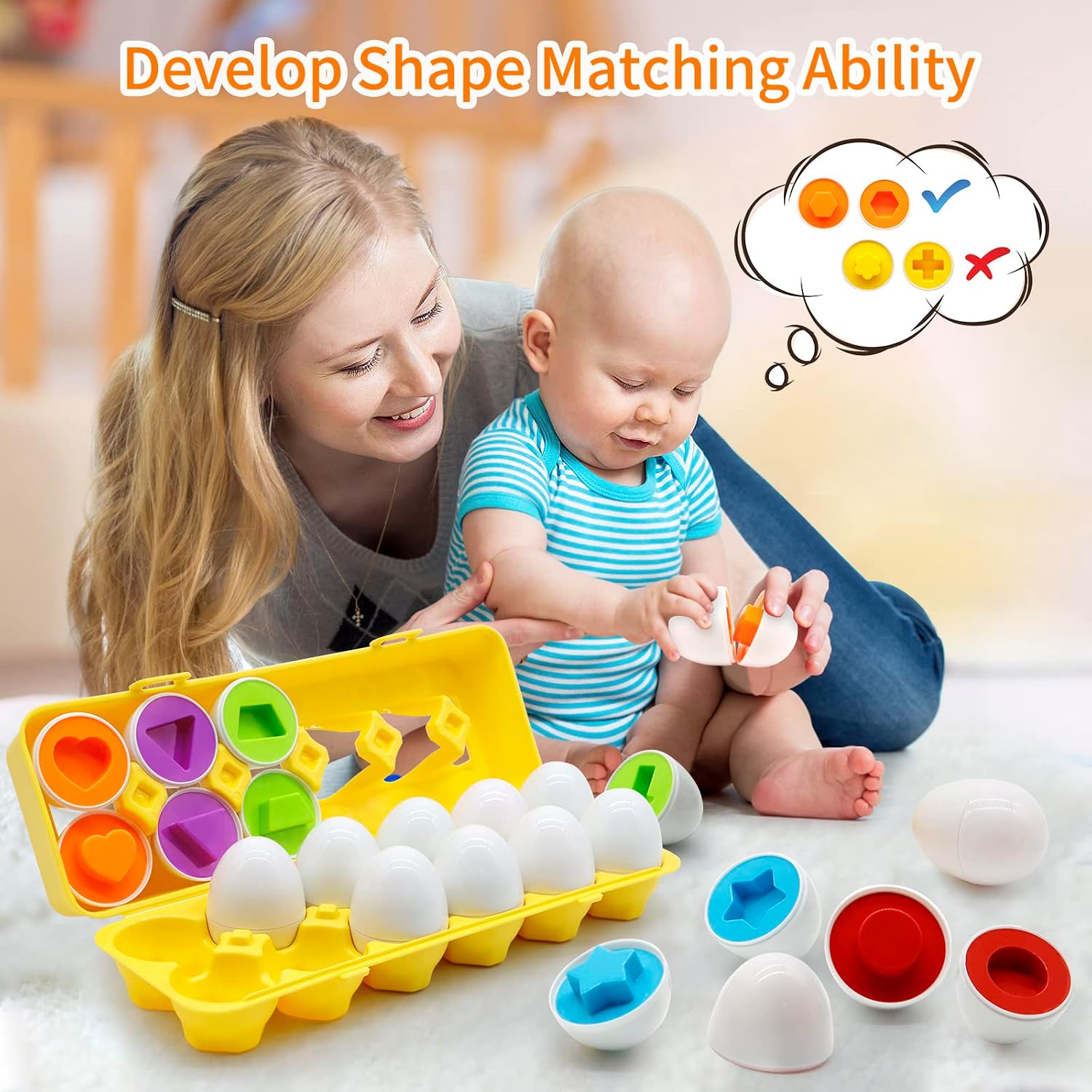 Thumbnail 4 de MOONTOY Matching Eggs Montessori toy 12pcs