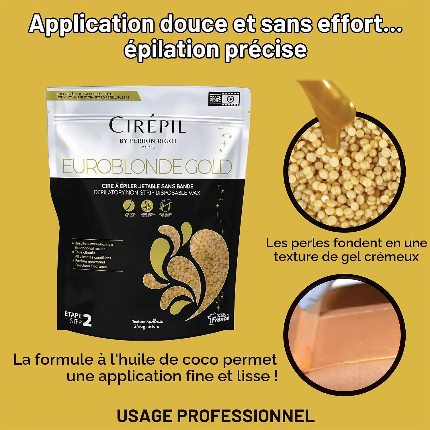 Detalle 2 de Cirepil Euroblonde Gold ontharingswas met honingtextuur, 800 g