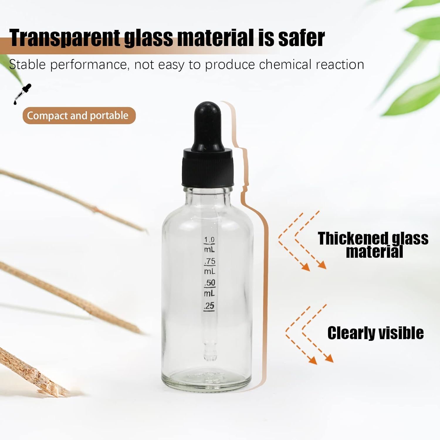 Thumbnail 3 de 50ml glass dropper bottles for oils