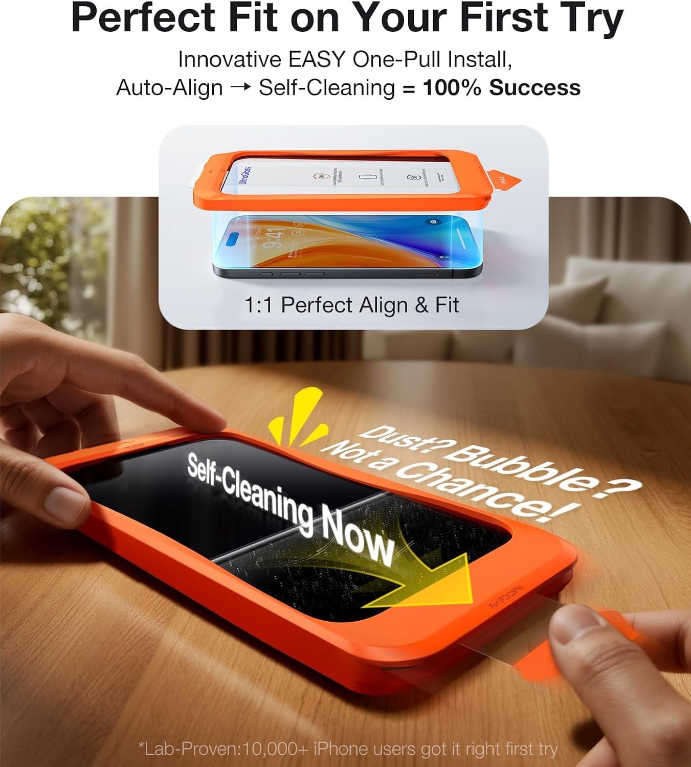 Thumbnail 5 de UltraGlass Unbreak iPhone 16 Pro 2-pack tempered glass