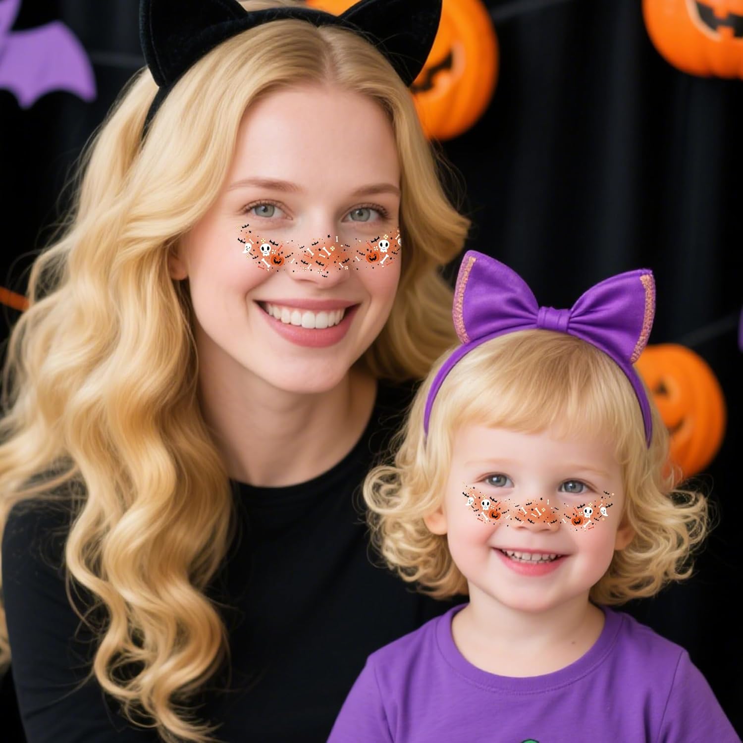 Detalle 2 de Halloween Face Tattoos 9-Pack
