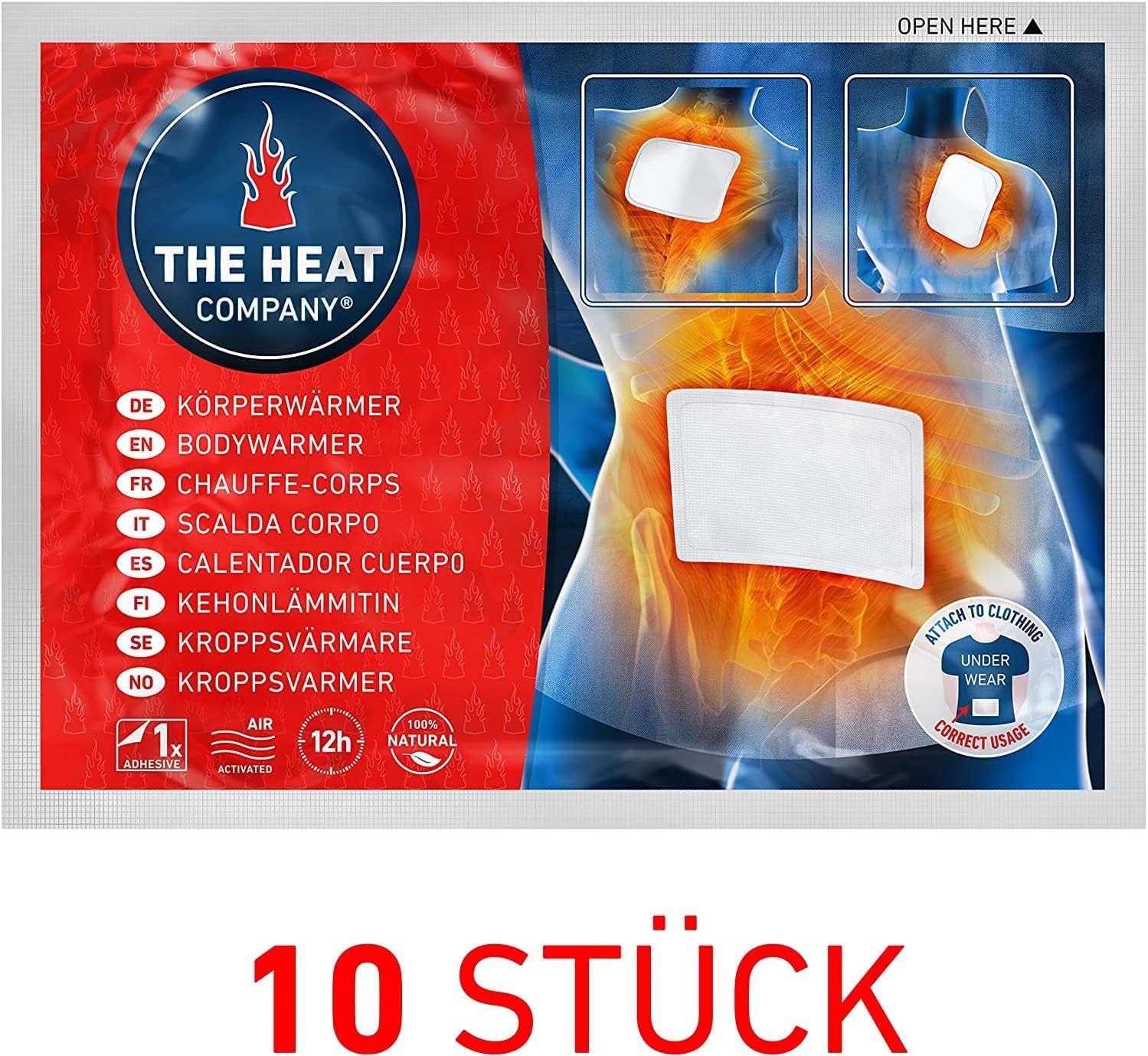 Thumbnail 6 de THE HEAT COMPANY Bodywarmer - Extra Warm Adhesive Heat Pads (10, 20 or 40 Pieces)
