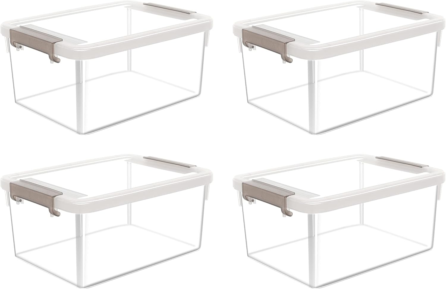 Citylife 4-Pack Storage Bins 3.2 QT ⚙