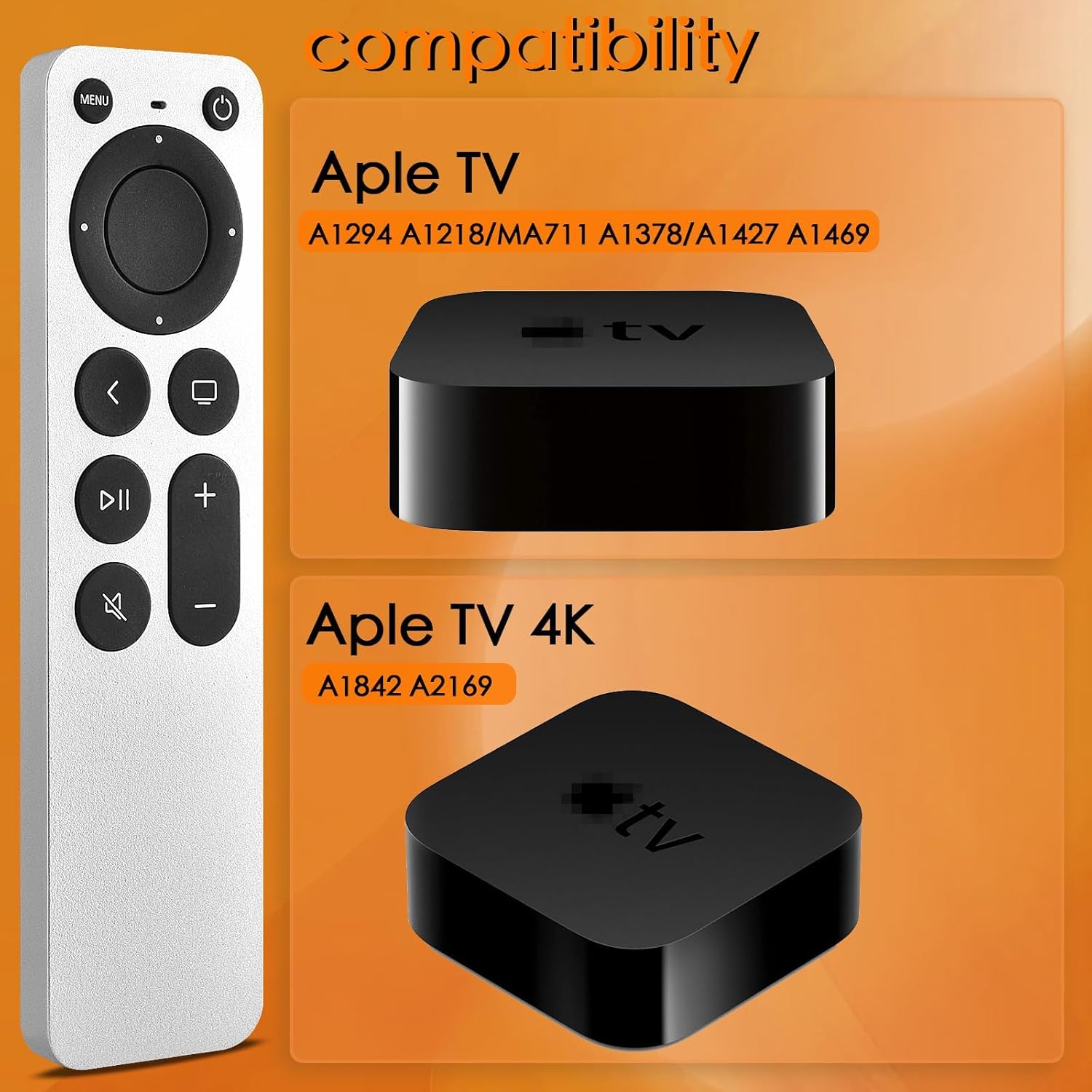 Detalle de Replacement Remote Control for All Apple TVs (IR) — Apple TV 4K/HD Gen 1–4