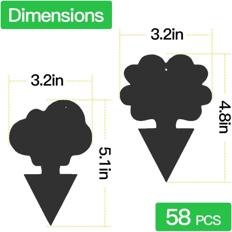 Detalle 2 de Cleanuper 58 black Sticky Traps for Plants, 58-Pack, Double-Sided Adhesive