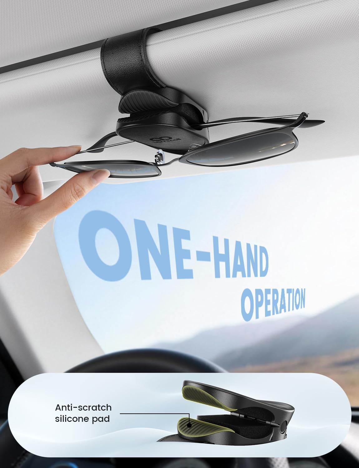 Detalle de Lamicall Sunglasses Holder for Car Visor Auto-Lock