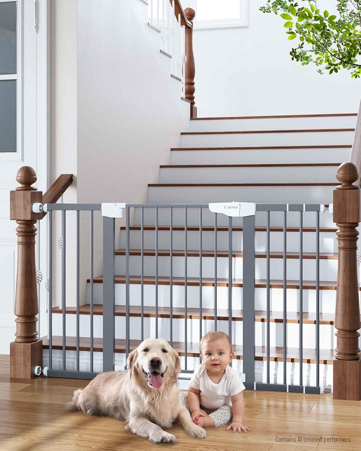Detalle de Cumbor Baby Gate, 29.7–54.2-Inch Adjustable Width