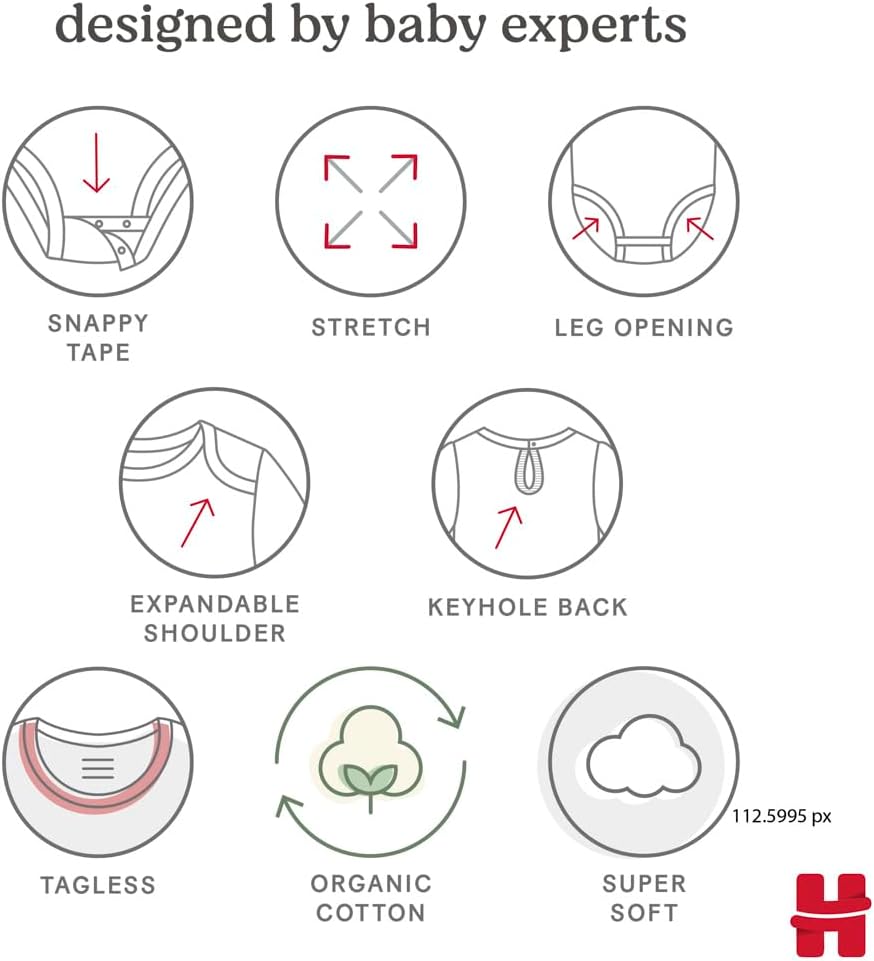 Thumbnail 5 de Lot de 5 bodies HUGGIES Little Hugs en coton biologique certifié