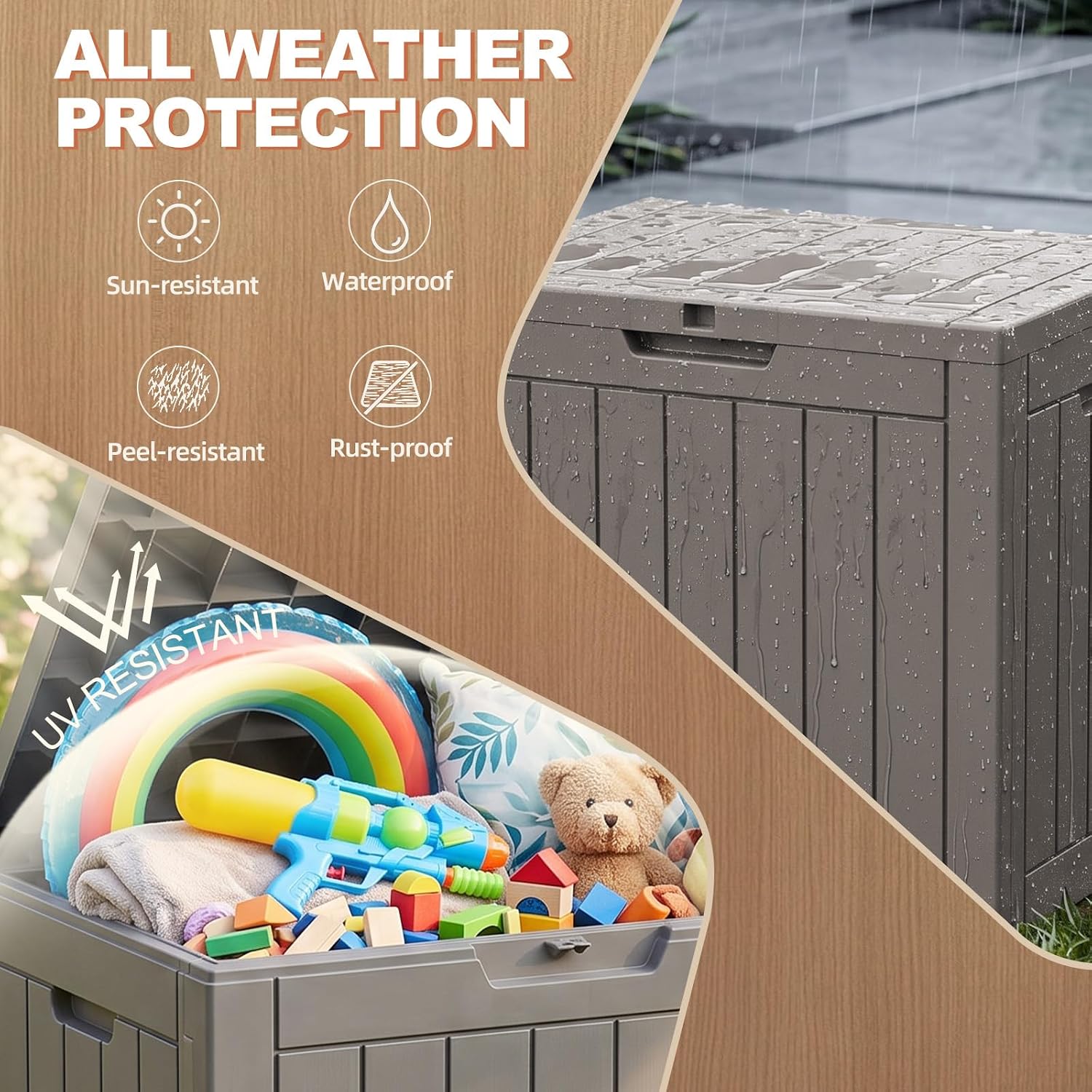 Detalle de EFU Outdoor Storage Box, 45 Gallon