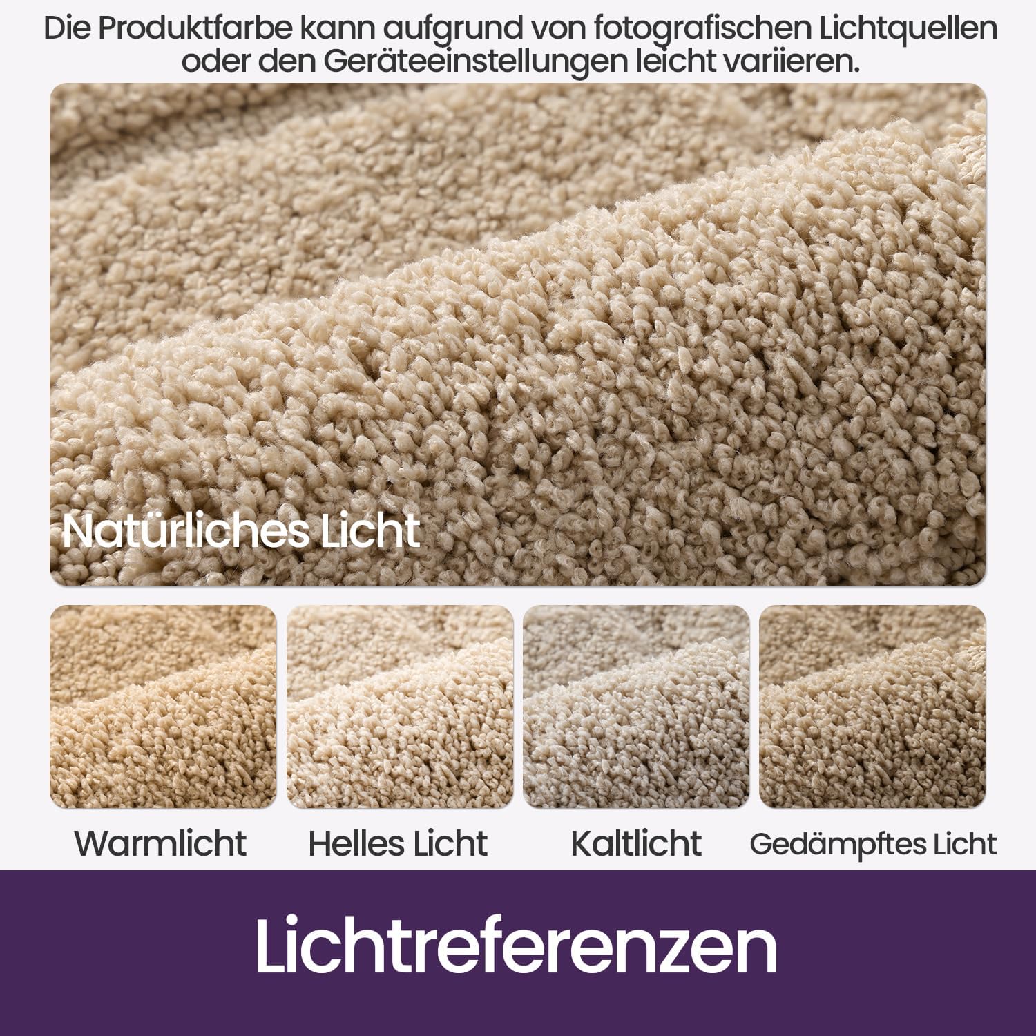 Detalle de DEXI Badematte rutschfeste – weicher Mikrofaser Badteppich 60 × 90 cm, Beige